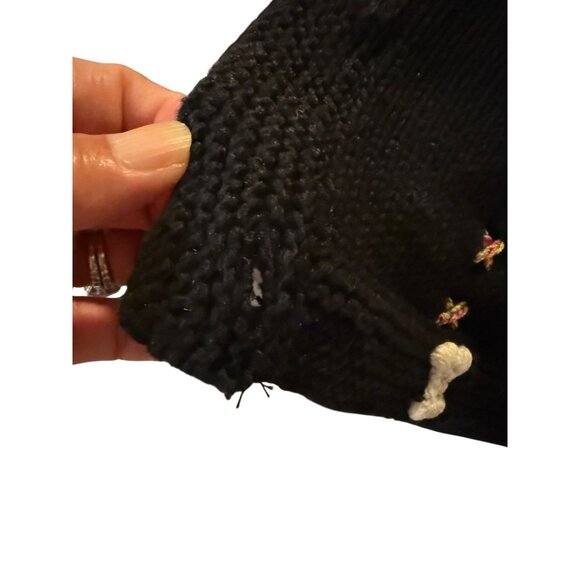 VTG Novelty Storybook Knits chunky Hand-knit puppy dog Sweater Cardigan M Read - Picture 12 of 12